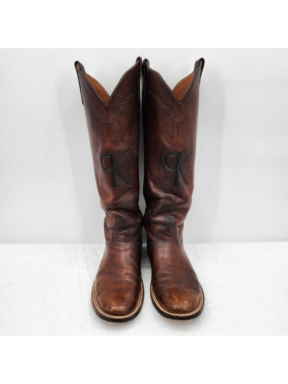 Vintage Rios of Mercedes Leather Cowboy Boots 9 Tall Western Riding Ranch Custom